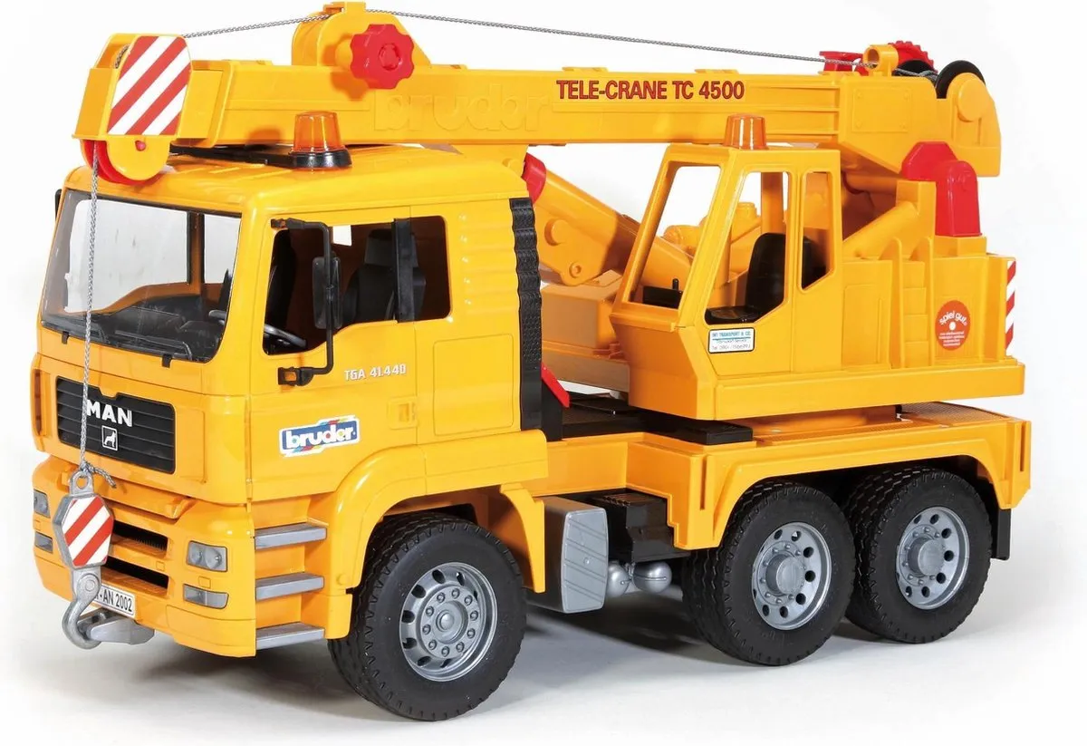 Bruder MAN Kraanwagen 1:16 - Geel
