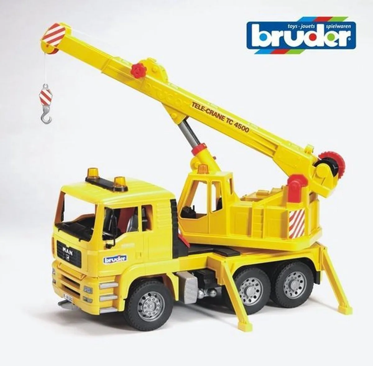 Bruder MAN Kraanwagen 1:16 - Geel