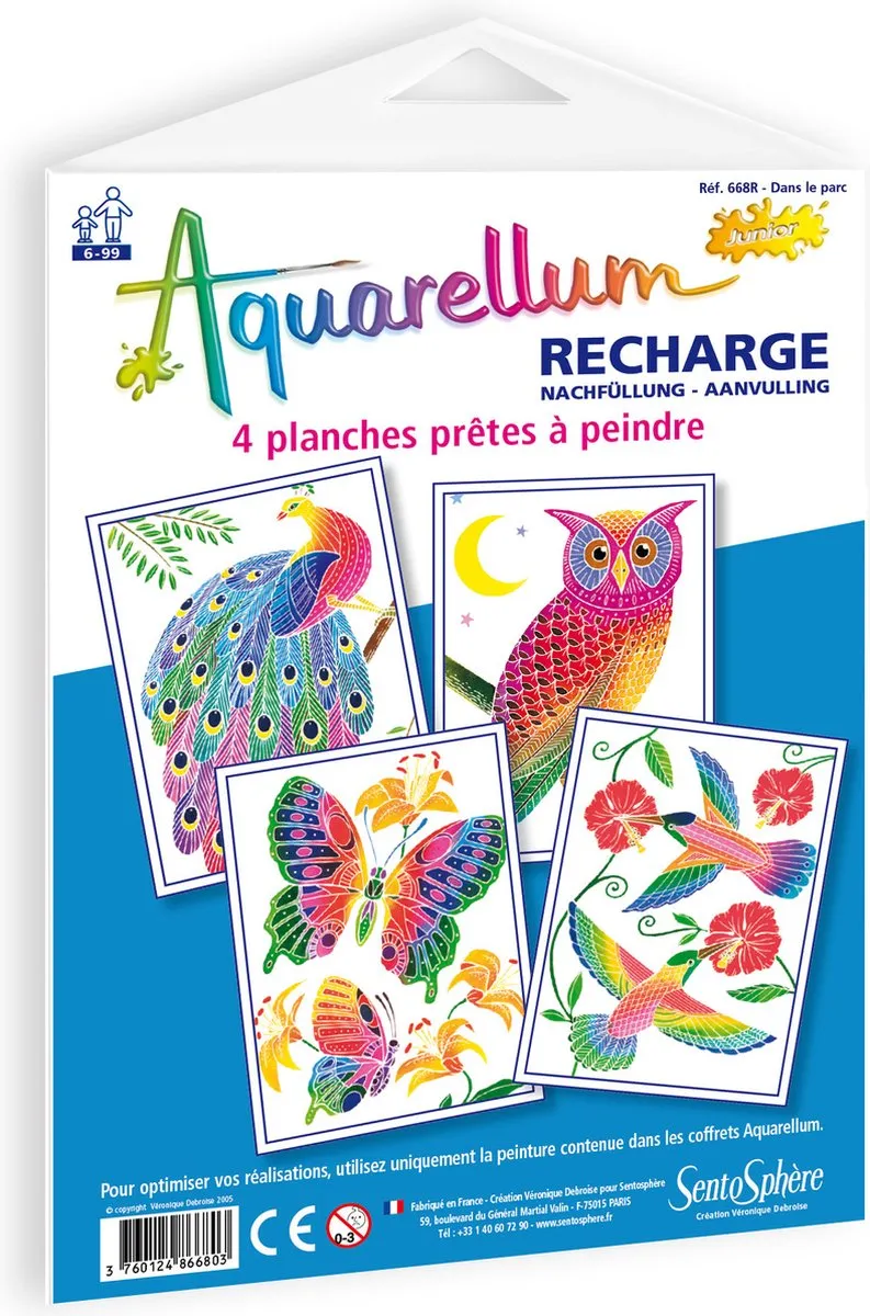Asmodee Aquarellum Junior Navulling - In het park - 3 Stuks