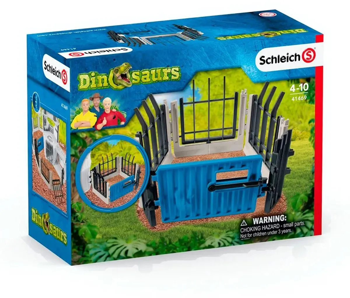 Schleich Dinosaurus Hek Uitbreiding 41469 - 6 Stuks - Blauw