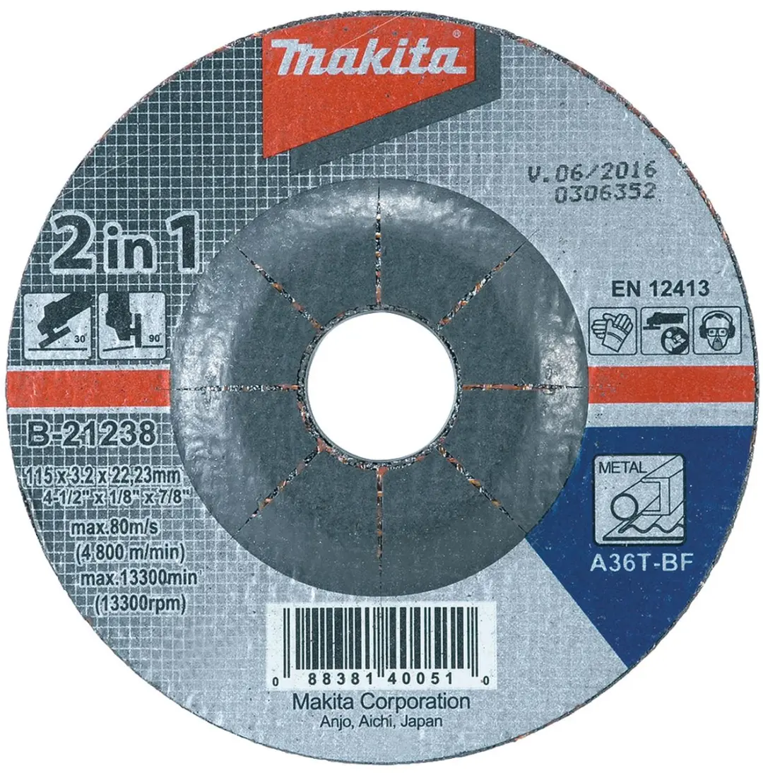 Makita slijpschijf 2-in-1 115 mm