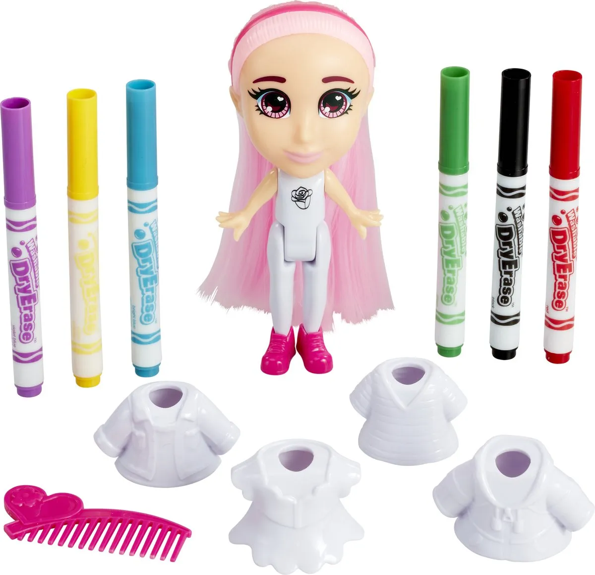 Crayola Colour & Style Friends Pop - Roze - 9-delig