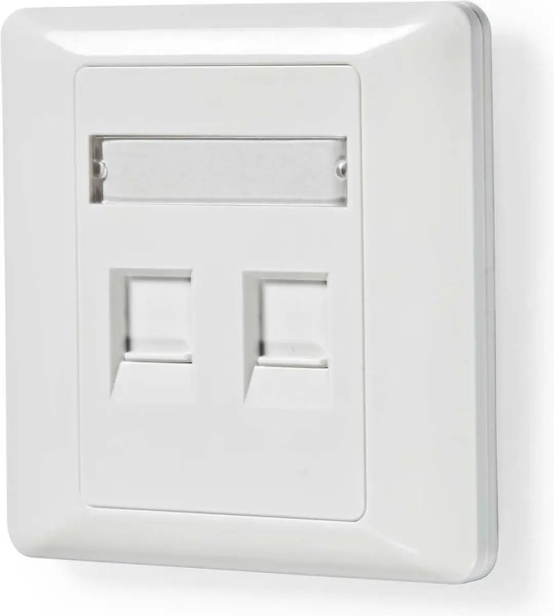 Nedis CCGP89760WT Keystone Voorplaat RJ45 - 2 Poorten - Wit - afbeelding 2 van 3