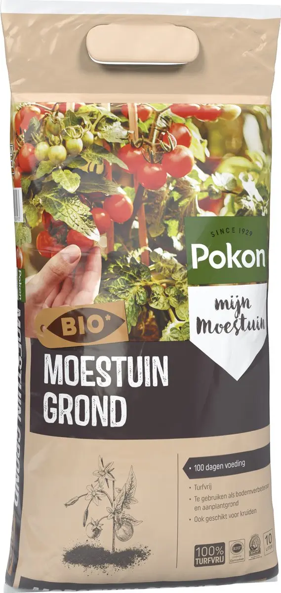 Pokon Bio Moestuingrond 10L - Turfvrij - afbeelding 2 van 6