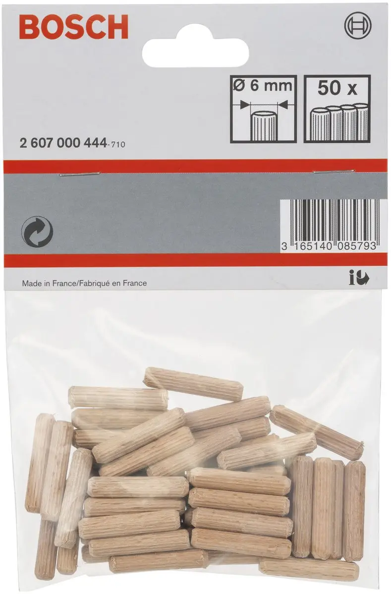Bosch Houtdeuvels 6mm 30mm - 50 Stuks - afbeelding 2 van 4