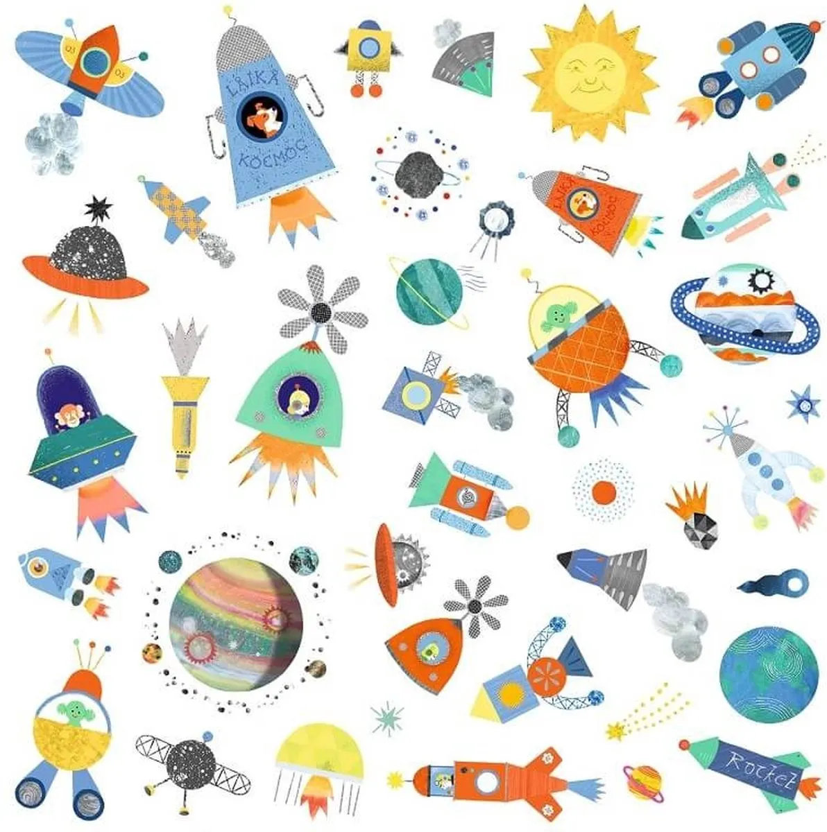 Djeco Stickers Space Interstellar - 160 Stuks