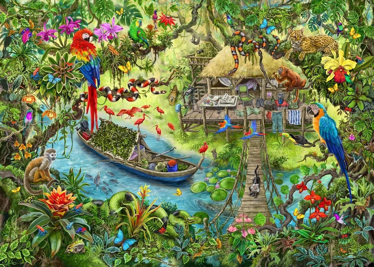 Ravensburger Escape Puzzle Kids Jungle 368 Stuks - Multicolor
