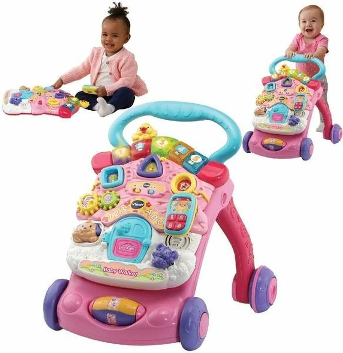 VTech 2-in-1 Baby Walker 80-505652 - Roze