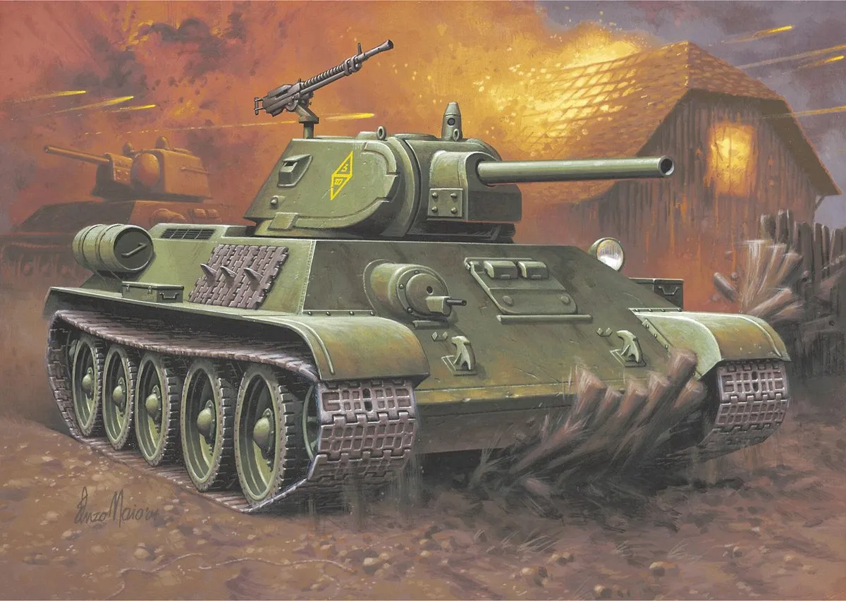 Revell 03294 T-34/76 Modell 1940 Modelbouwpakket - 1:76 - 76 Onderdelen
