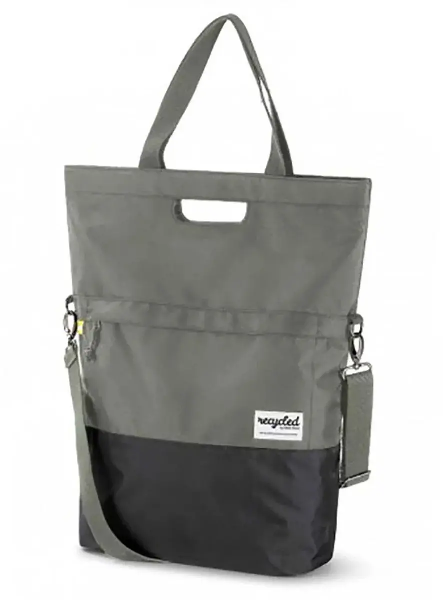 URBAN PROOF Shopper Enkele Fietstas 20L - Groen/Grijs - afbeelding 3 van 3