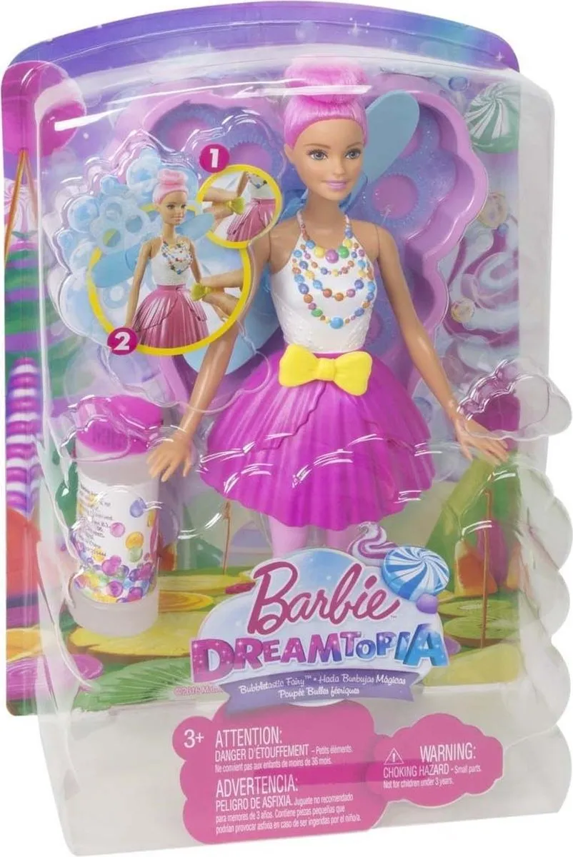 Barbie Dreamtopia Bubbletastic Fairy Doll DVM95 - Roze/Blauw