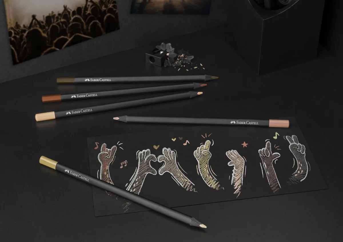 Faber-Castell Black Edition Huidskleurtinten Potloden 12 Stuks FC-116414