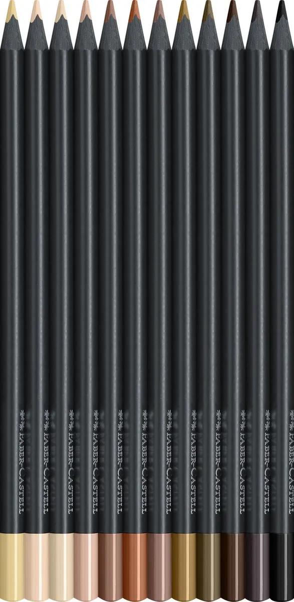 Faber-Castell Black Edition Huidskleurtinten Potloden 12 Stuks FC-116414