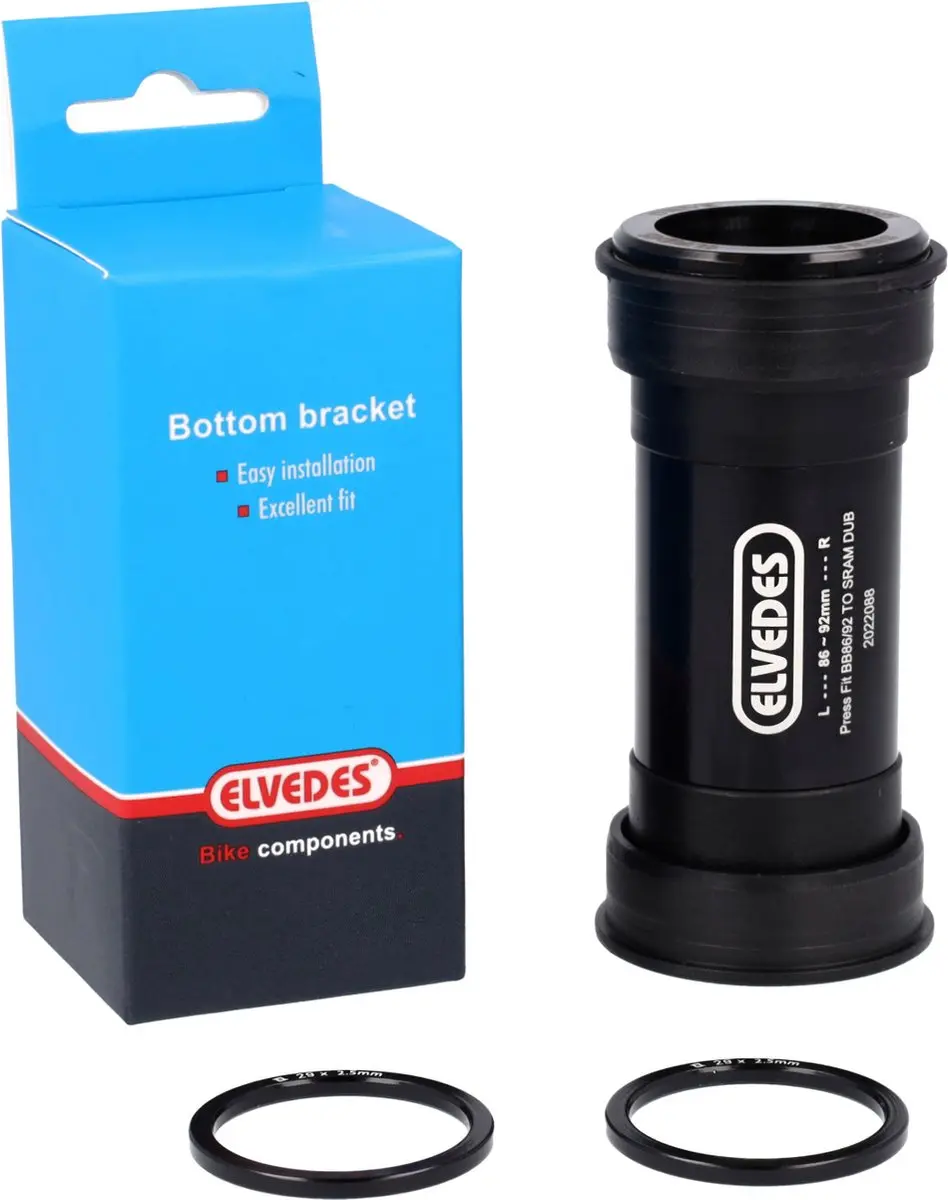 Elvedes Trapasadapter BB86/92 Press Fit - Zwart - afbeelding 3 van 6