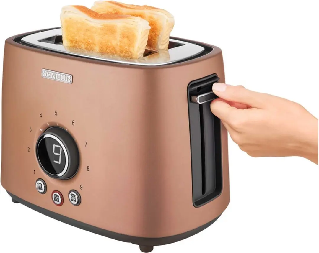 Sencor STS 6056GD Broodrooster - 2 Sneden - 1000W - Goud - afbeelding 2 van 6