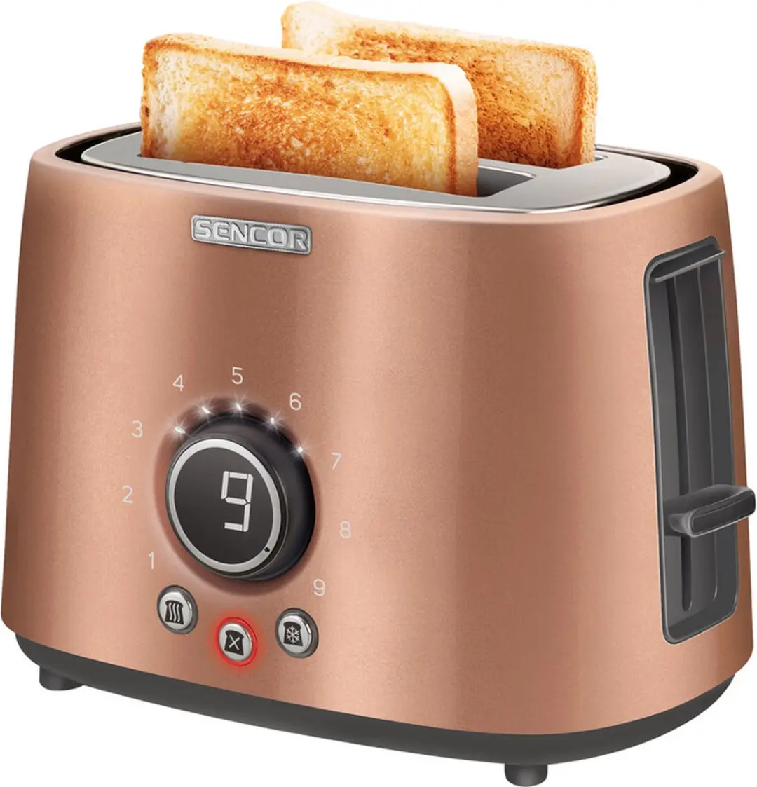 Sencor STS 6056GD Broodrooster - 2 Sneden - 1000W - Goud - afbeelding 5 van 6
