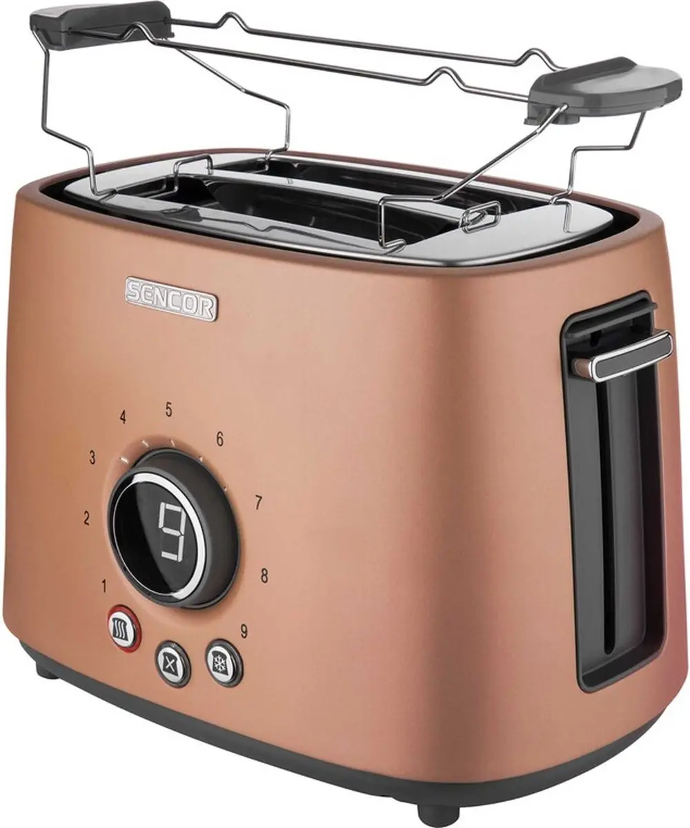 Sencor STS 6056GD Broodrooster - 2 Sneden - 1000W - Goud - afbeelding 4 van 6