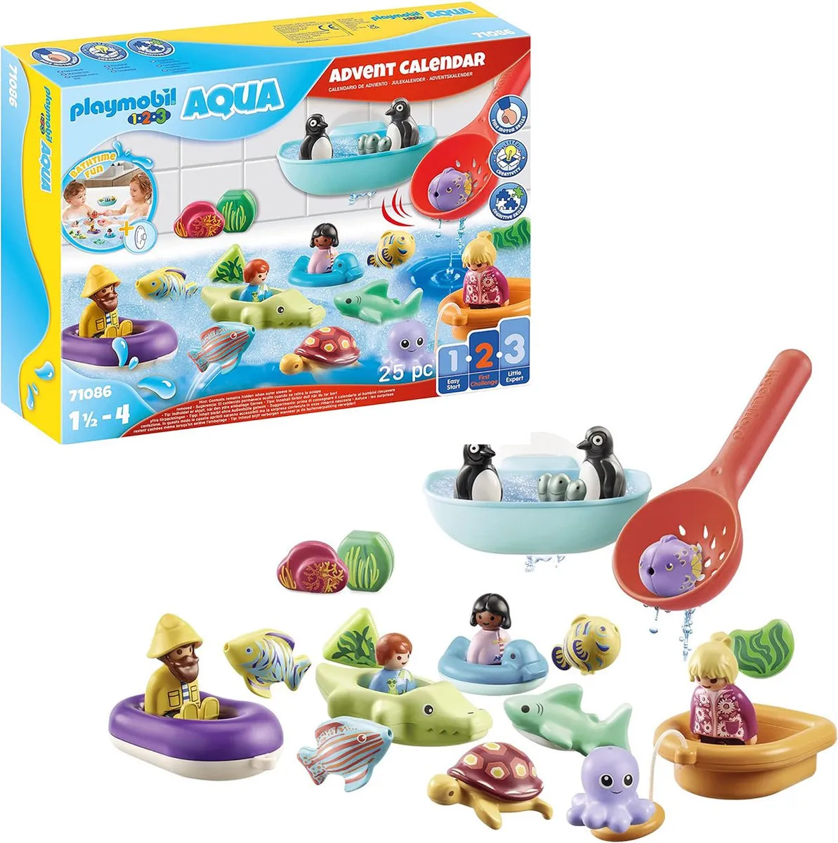 Playmobil 1.2.3 Aqua Adventskalender 2022 - Badplezier 71086 - afbeelding 6 van 6