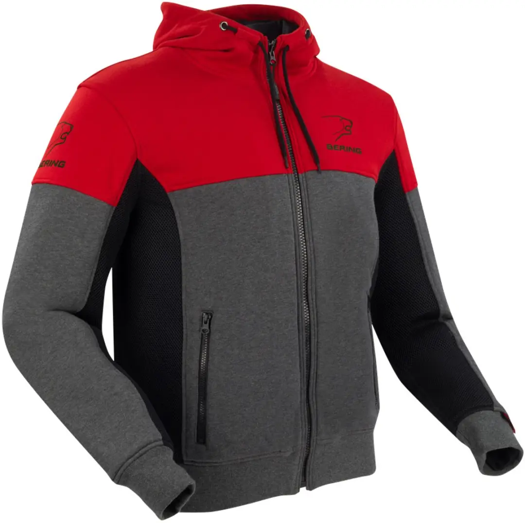 Bering Hoodiz Vented Jas Antraciet Rood
