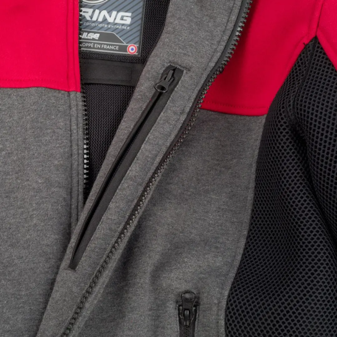 Bering Hoodiz Vented Jas - Antraciet Rood M - afbeelding 6 van 6