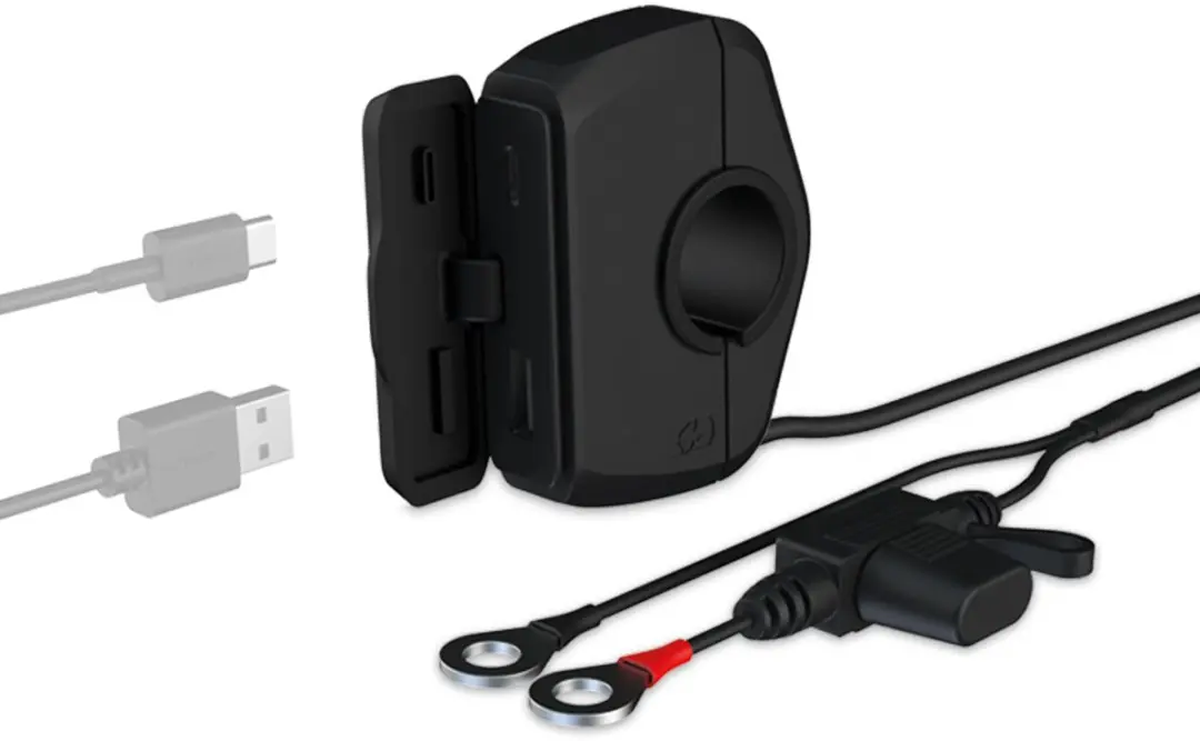 Oxford dubbele waterdichte USB lader met afdekklep, kan mooi geïntegreerd naast