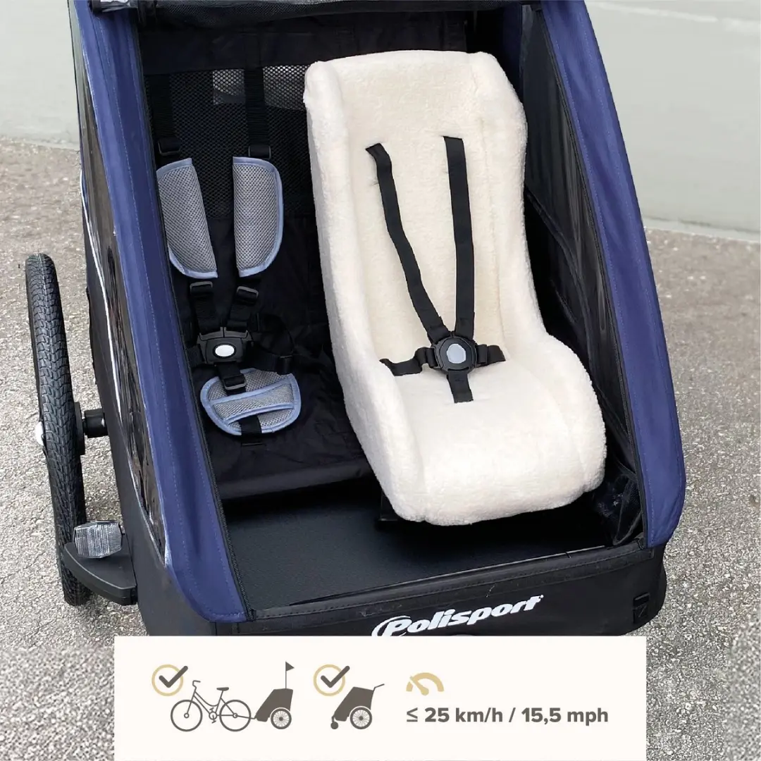 Polisport Mini Pelican Dreumesschaal Stoelverkleiner - Faux Schapenvacht - Gebroken Wit - afbeelding 4 van 6
