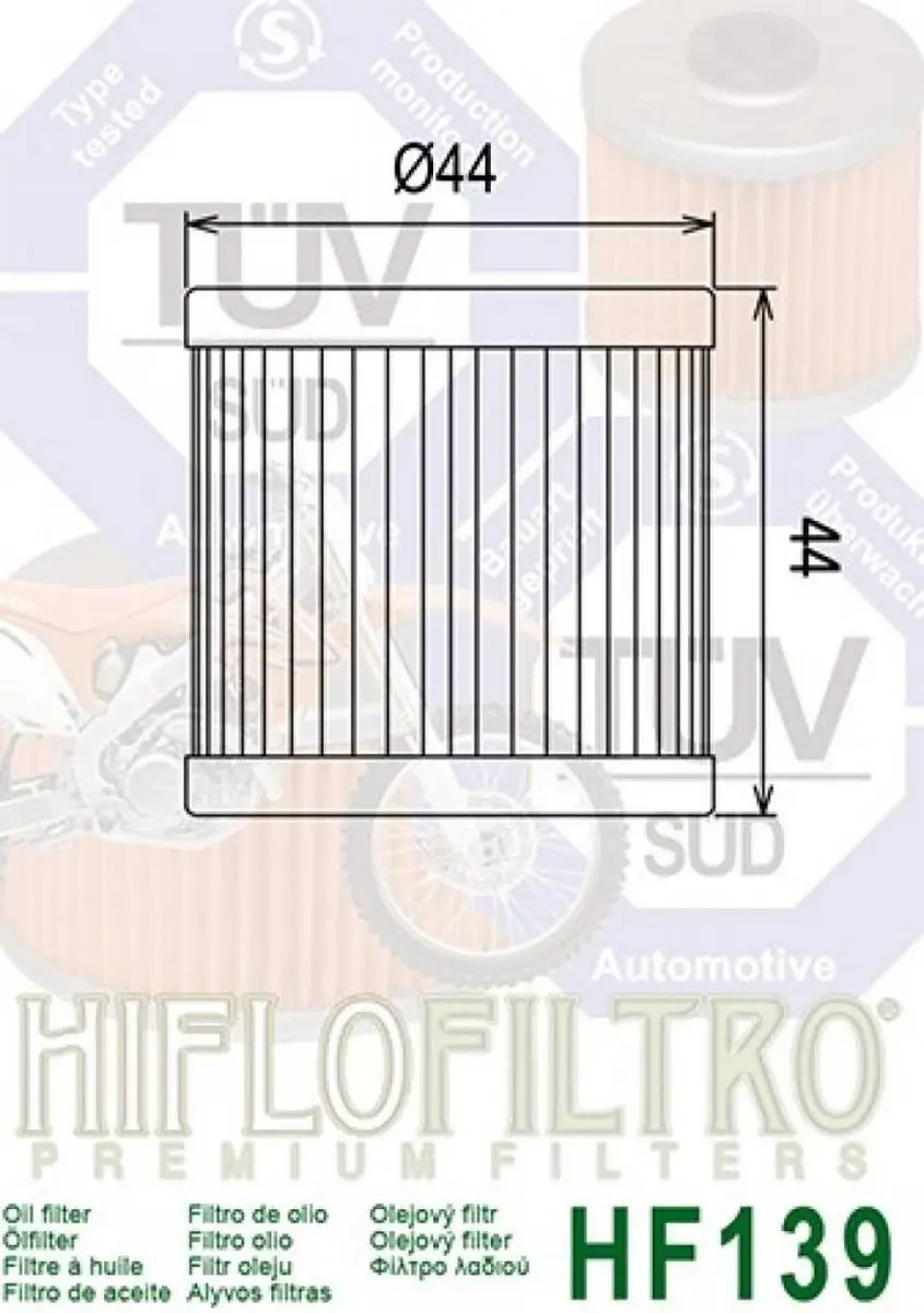 HifloFiltro Oliefilter Kawasaki KLX 400 SR 2003-2004 - Rouge