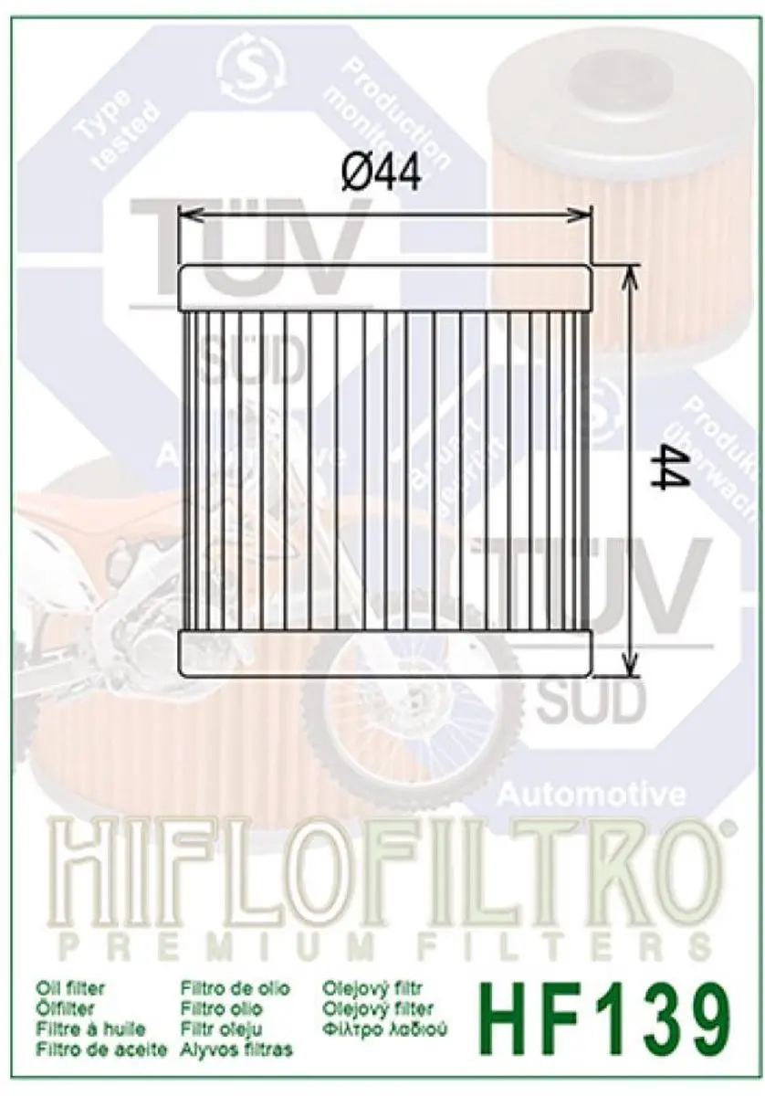 HifloFiltro Oliefilter Kawasaki KLX 400 SR 2003-2004 - Rouge