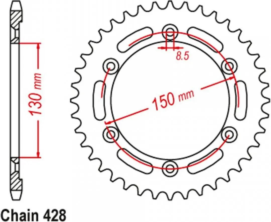 tandwiel jt tandwielen voor motor honda 125 xlr r 1998 tot 2002 jta1249.51 / 51d