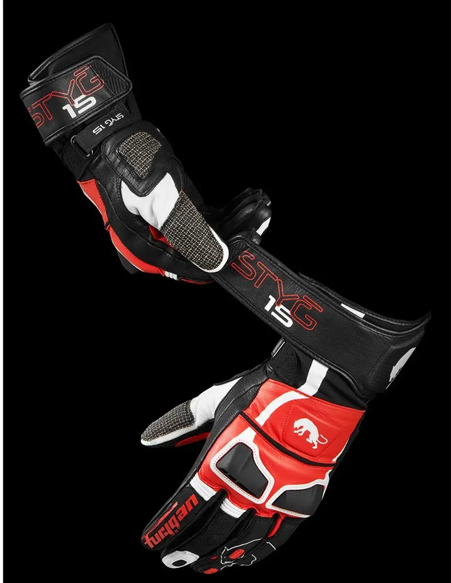 Furygan Styg 15 Motorhandschoenen - XXL - Zomer - Zwart/Wit/Rood - afbeelding 6 van 6