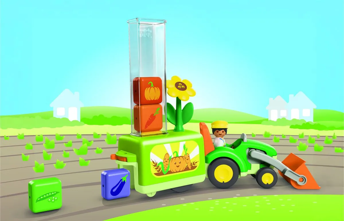 Playmobil Junior Tractor met Plantenbak 71773 - Meerkleurig - afbeelding 6 van 6