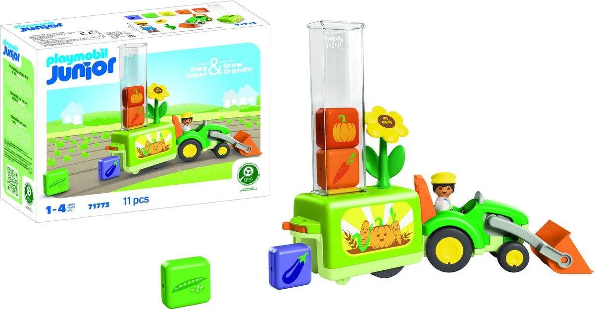 Playmobil Junior Tractor met Plantenbak 71773