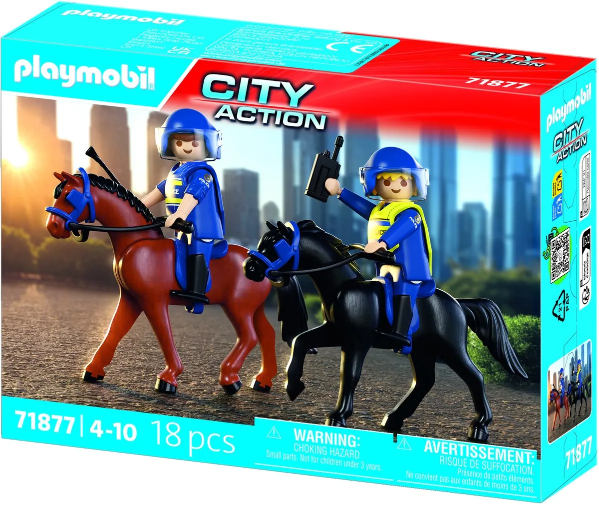 Playmobil Action Heroes Politie te Paard 71877 - Multicolor