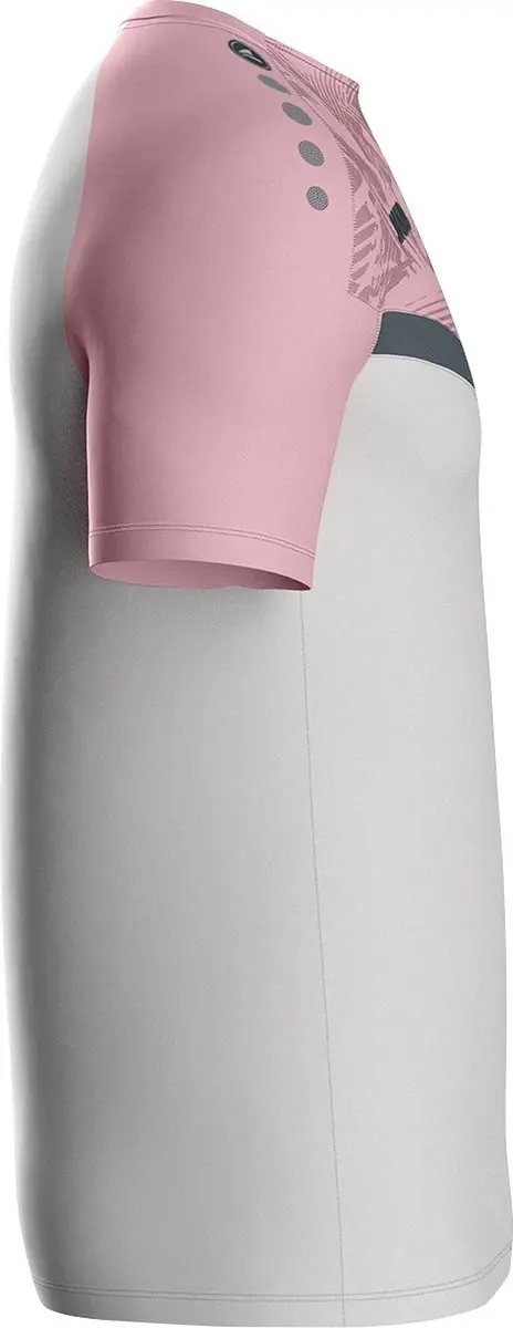 JAKO Iconic T-Shirt Heren - Zachtgrijs/Rose XL