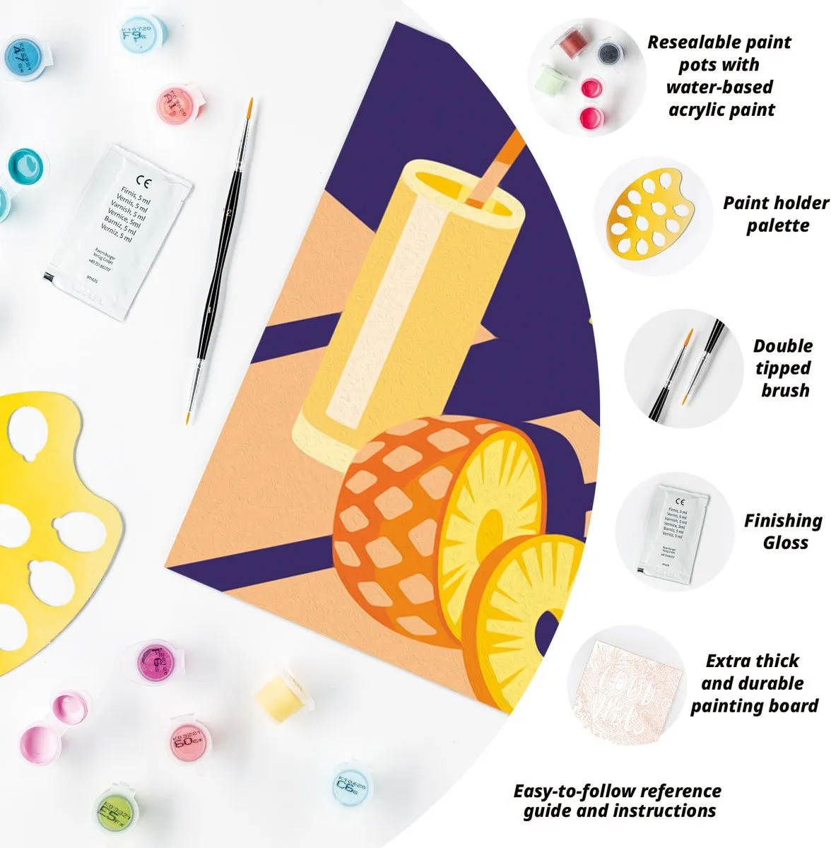 Ravensburger Schilderen op Nummer Set Ananas - Meerkleurig