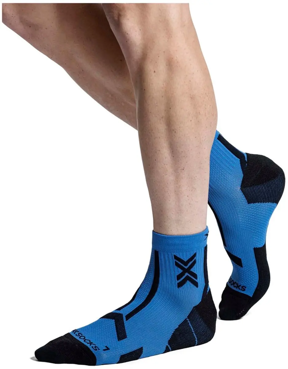 X-Bionic X-Socks Trailrun Discover Ankle Sokken - Mineral Blue/X Black