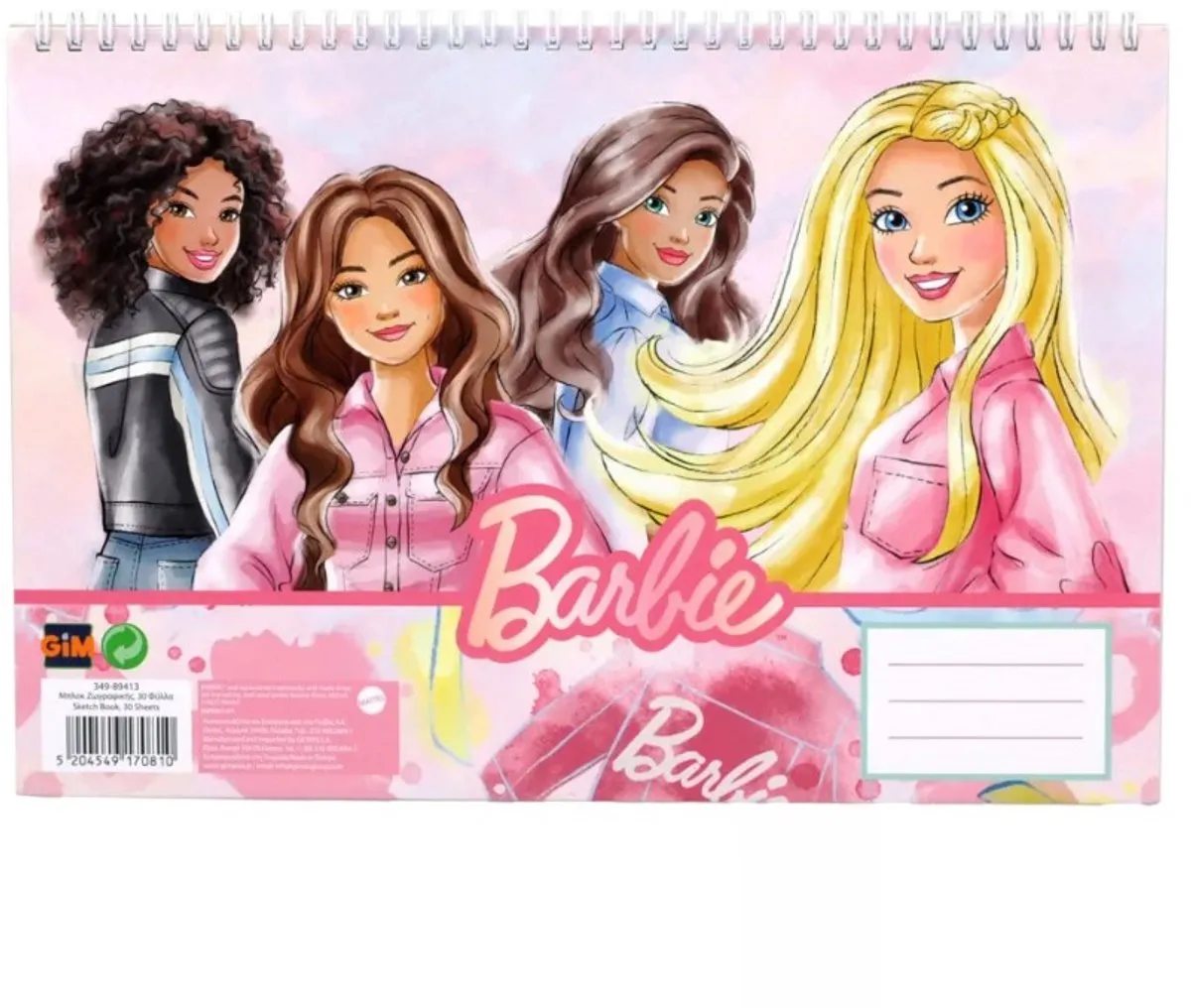 Barbie A4 Spiraal Schetsblok 30 Vel