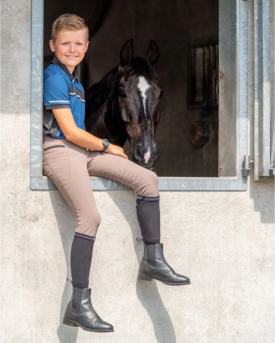 QHP Rylee Middengrip Rijbroek 152 - Bruin - afbeelding 6 van 6