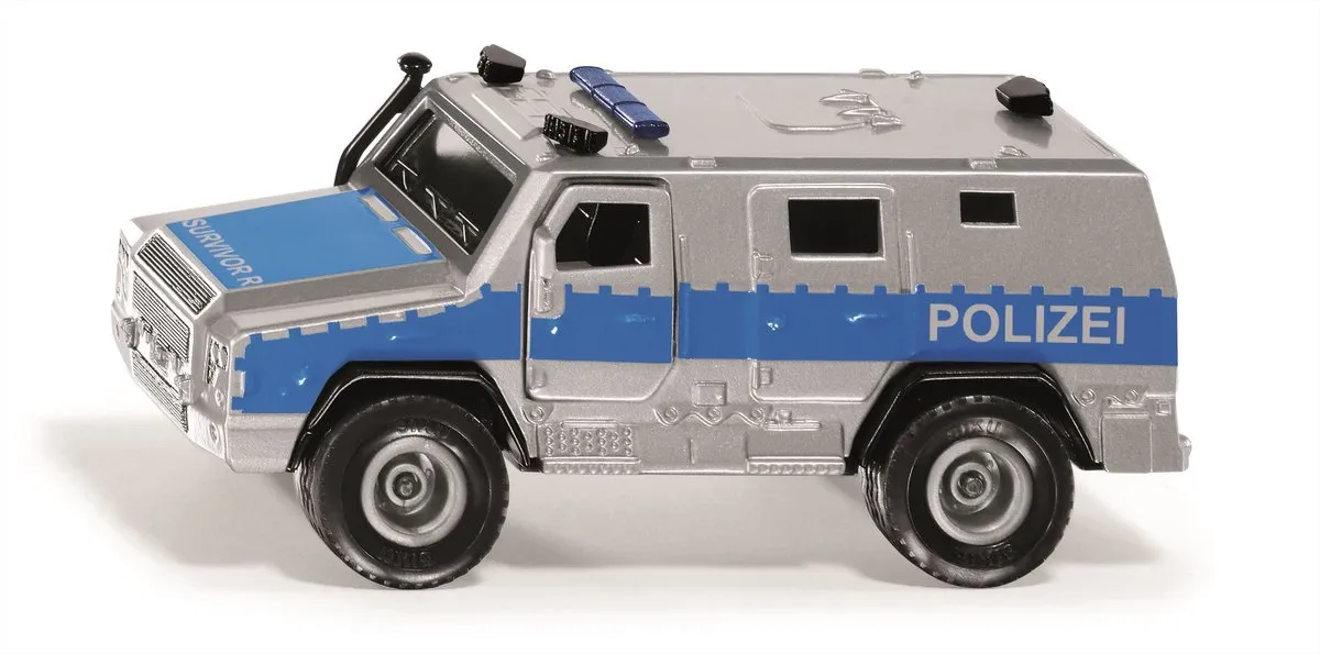 SIKU 2304 Rheinmetall MAN Survivor R 1:50 - Metaal/Kunststof - Silver/Blauw