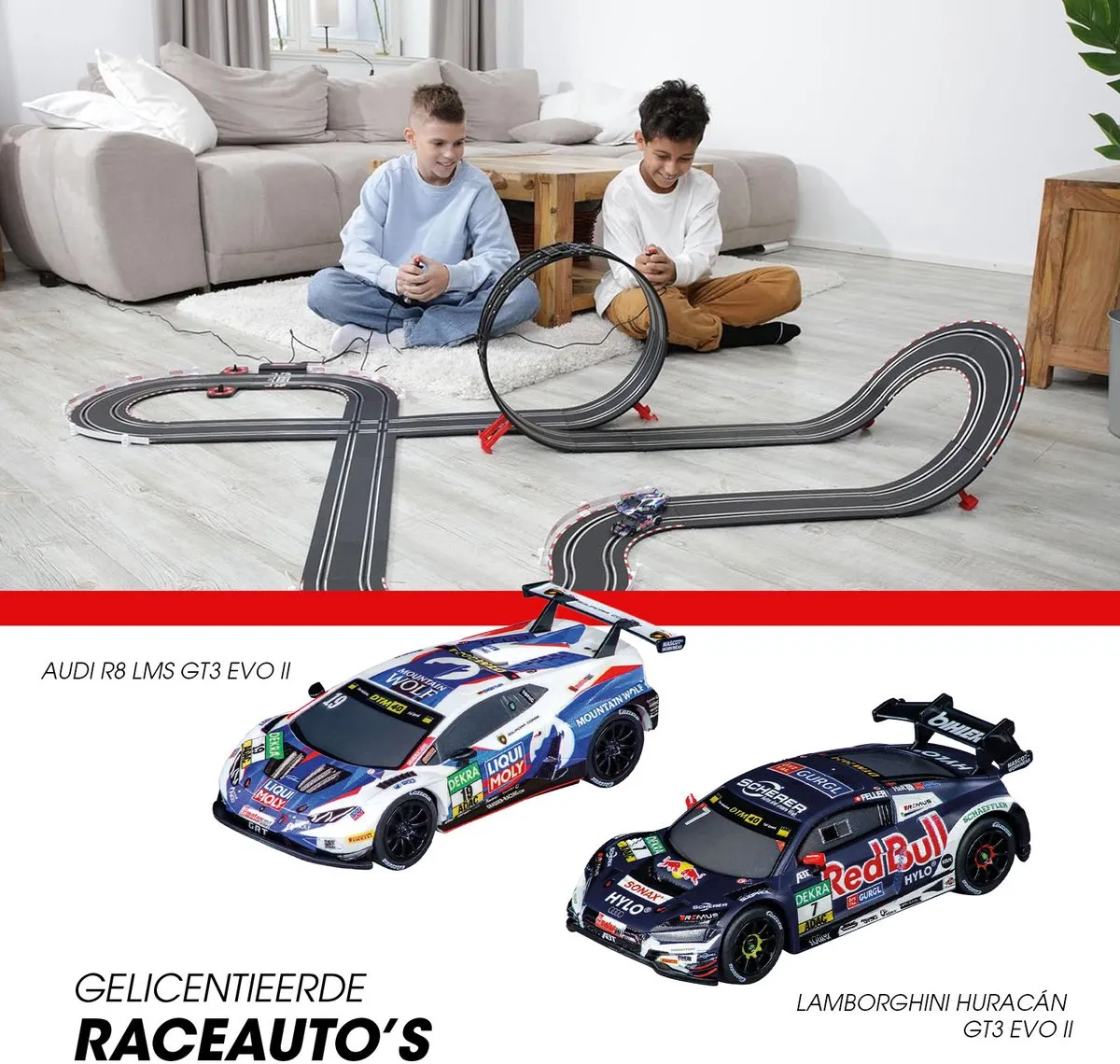 Carrera Go!!! Racebaan CAR20062596 - Audi R8 vs. Lamborghini Huracán