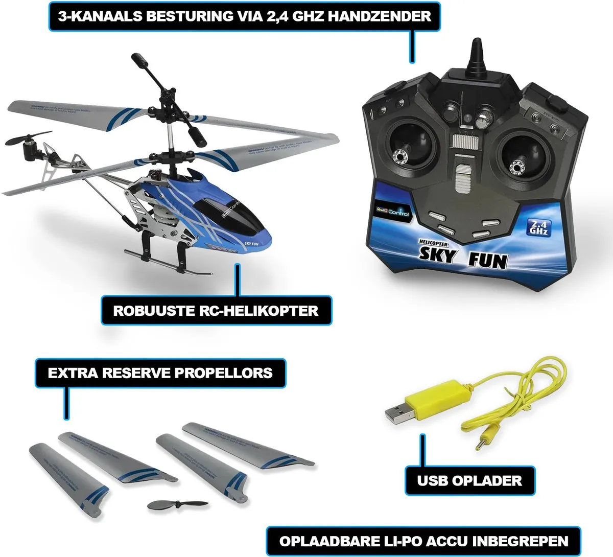 Revell Sky Fun RC Helikopter 2,4 GHz - REV23982 - Multi
