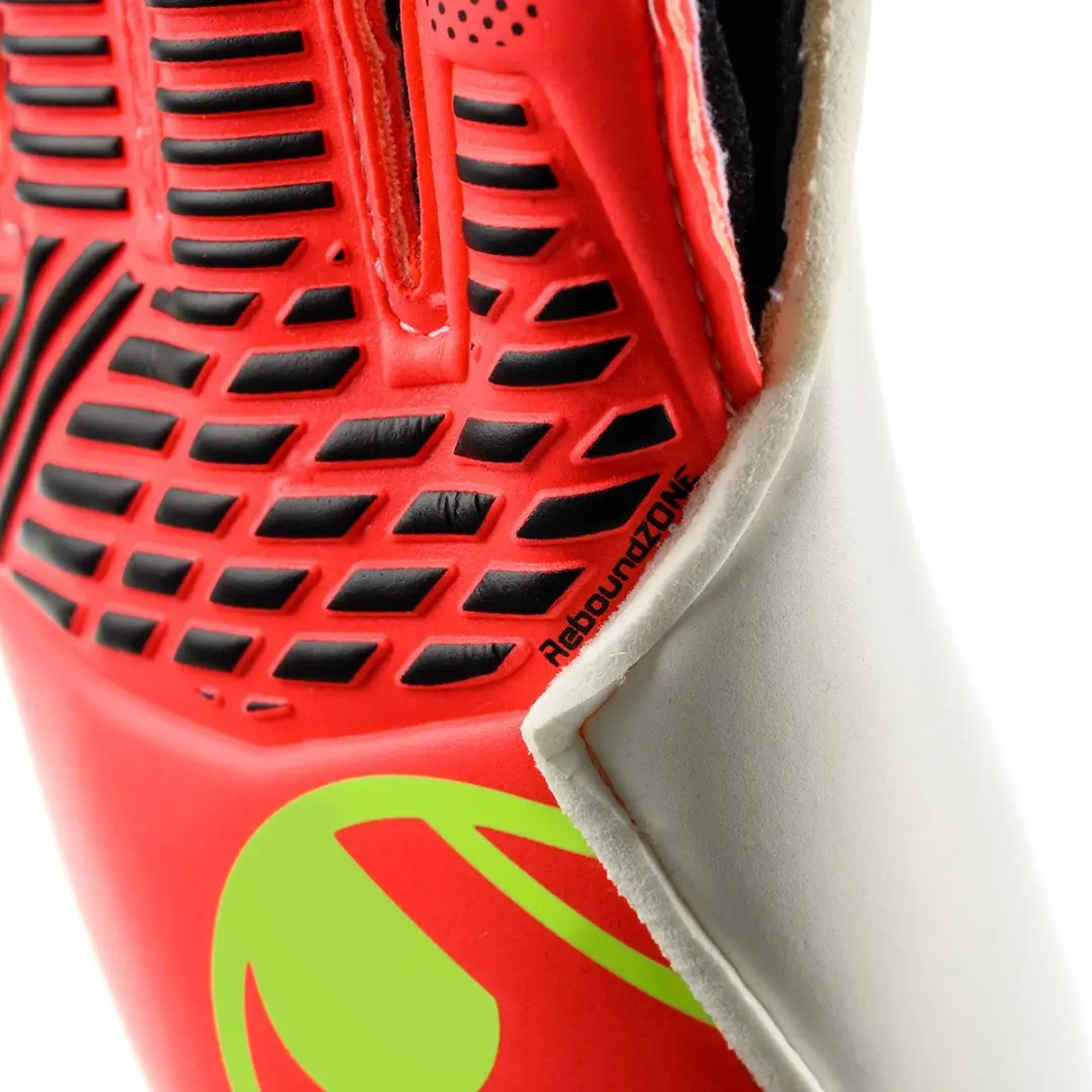 Uhlsport FM Soft Flex Frame Keepershandschoenen - Maat 5 - Fluorood/Wit/Fluogeel - afbeelding 6 van 6