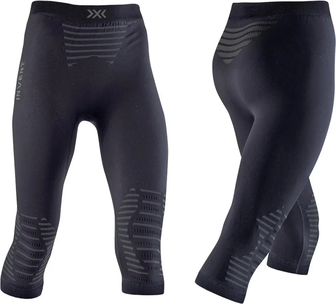 X-Bionic Invent 4.0 3/4 Compressiebroek L - Zwart/Charcoal