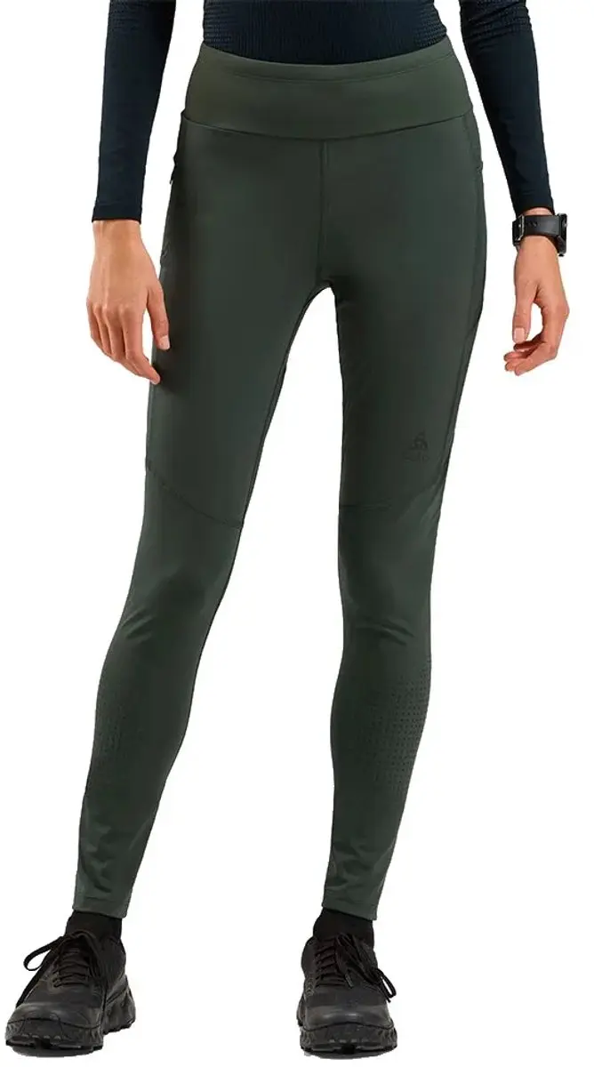 ODLO Zeroweight Warm Reflective Leggings XS - Groen - afbeelding 6 van 6
