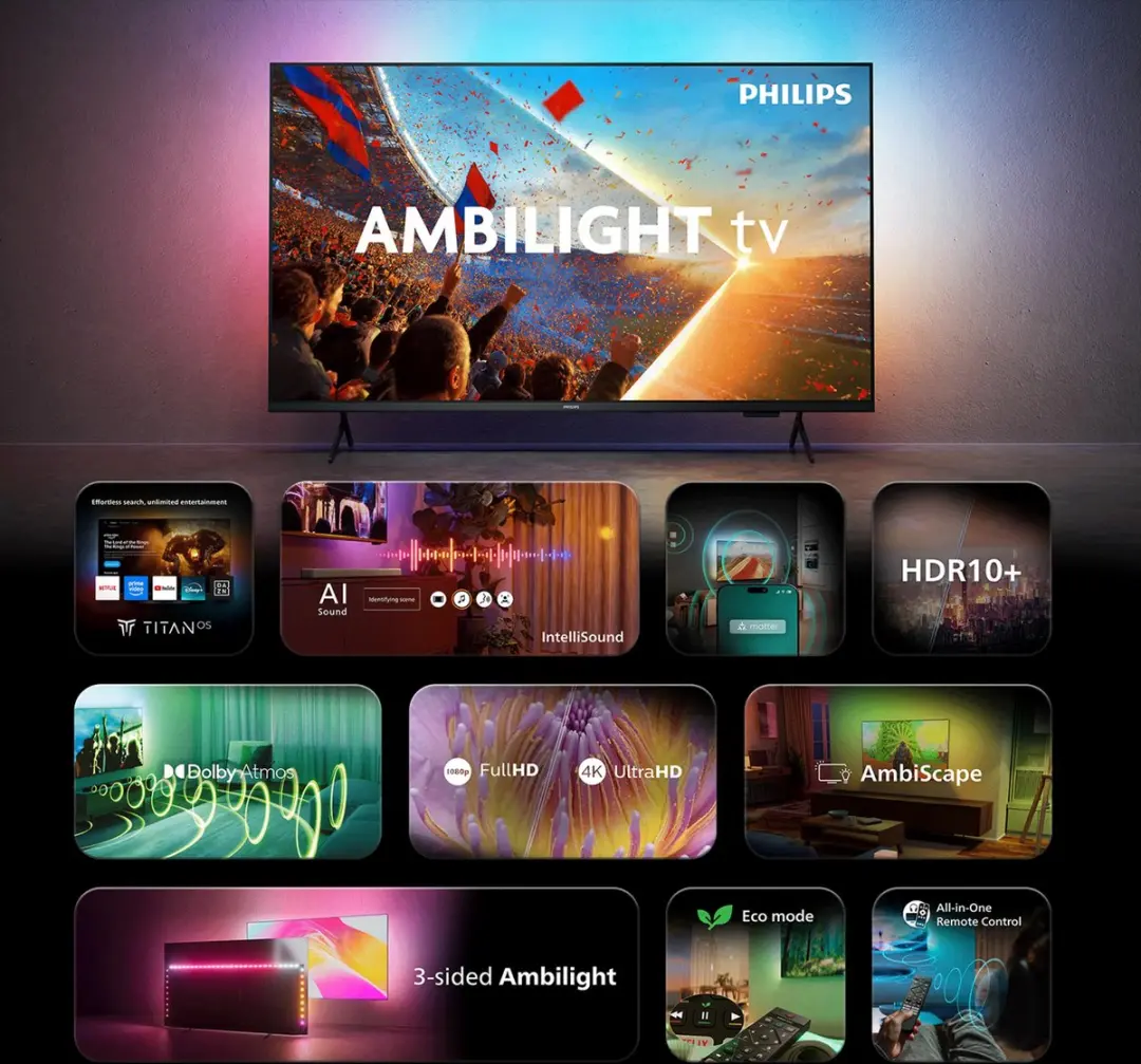 Philips 43PUS8001/12 43 inch Full HD LED TV - Zwart - afbeelding 5 van 6