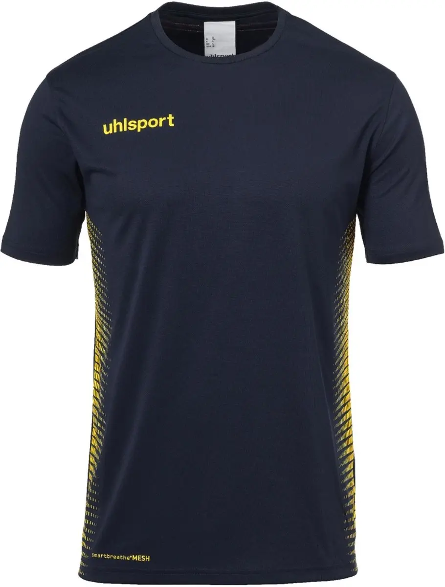 Uhlsport Score Sporttenue Heren Korte Mouw - Marine/Fluogeel 3XL