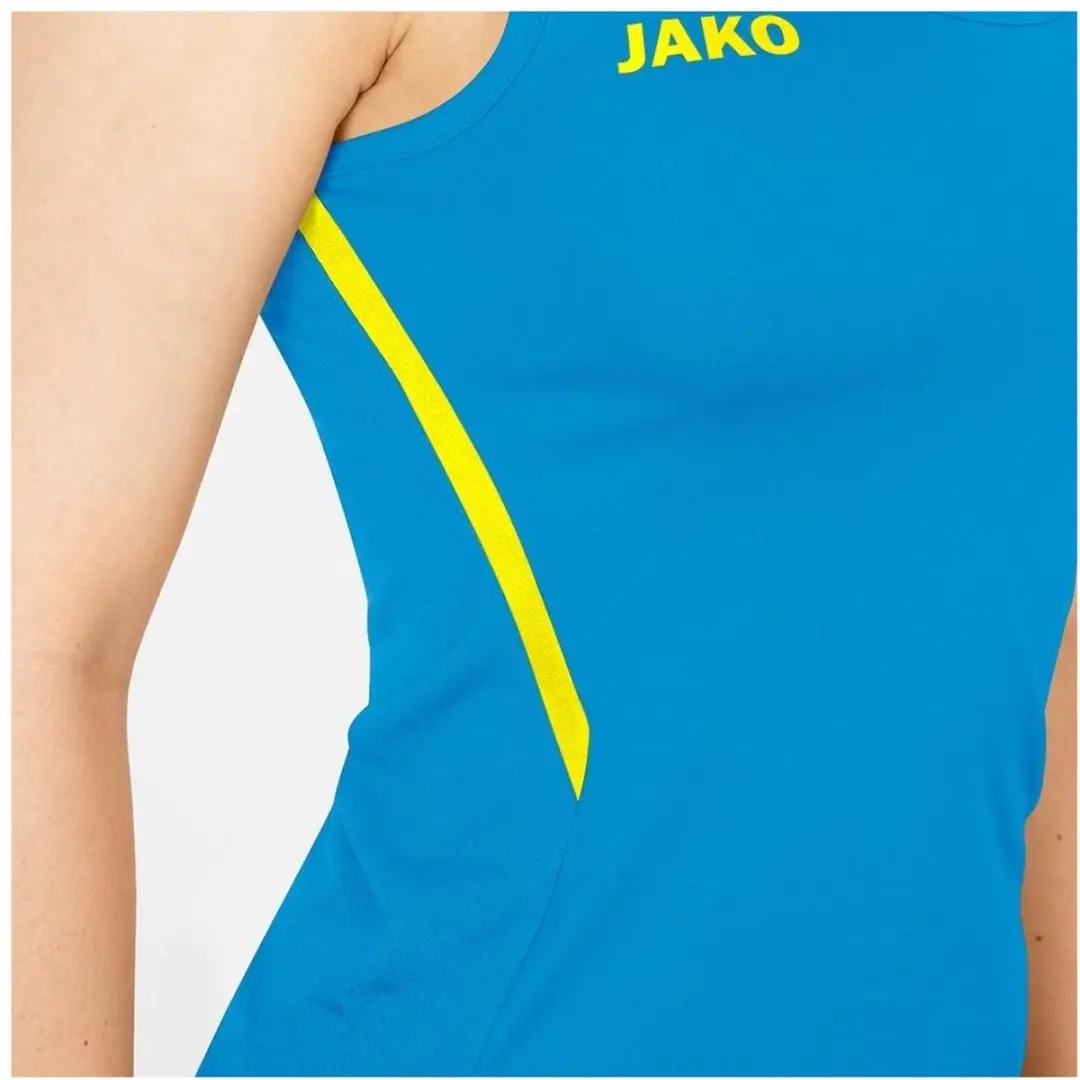 JAKO Challenge Tanktop Dames - Blauw/Fluogeel 34 - afbeelding 2 van 4