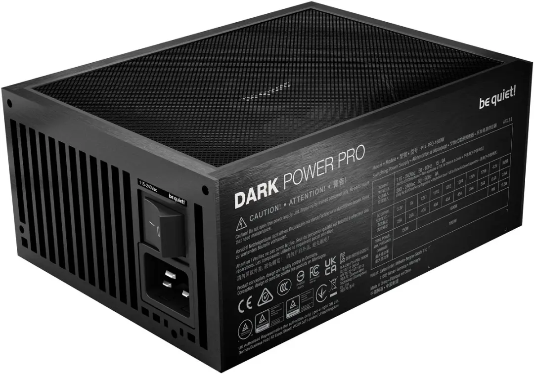 be quiet! Dark Power Pro 14 BP023EU 1600W ATX Voeding - Zwart