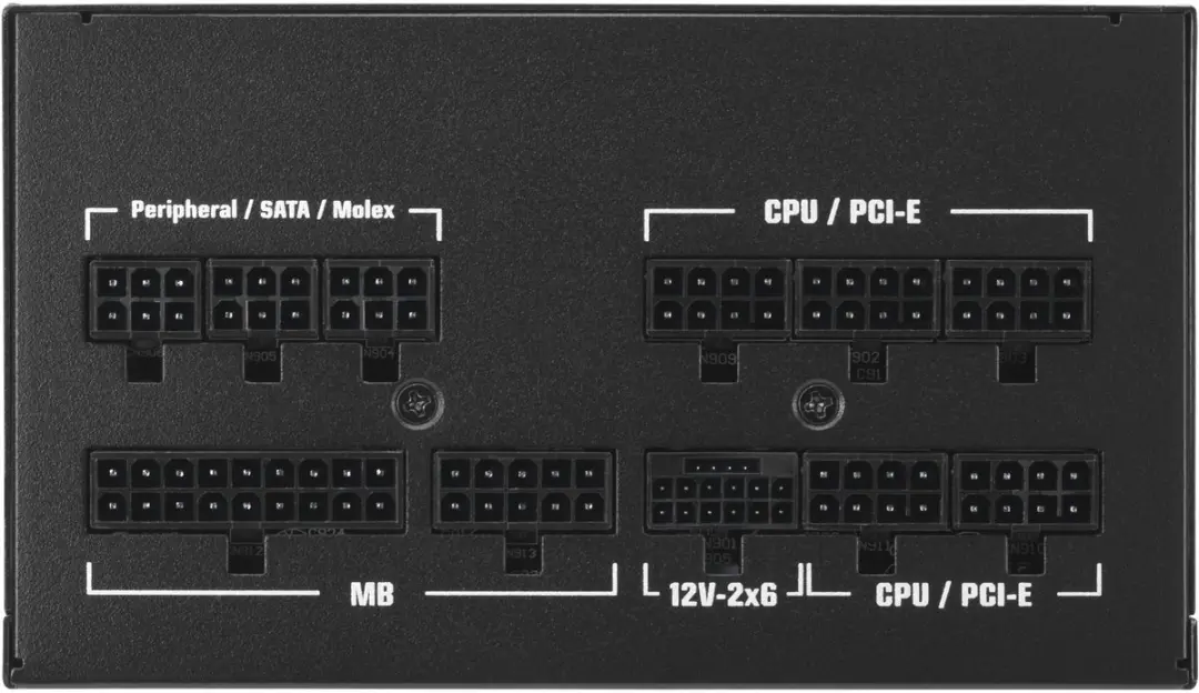 ASUS TUF Gaming 1200G-EVO Voeding 1200W - Zwart