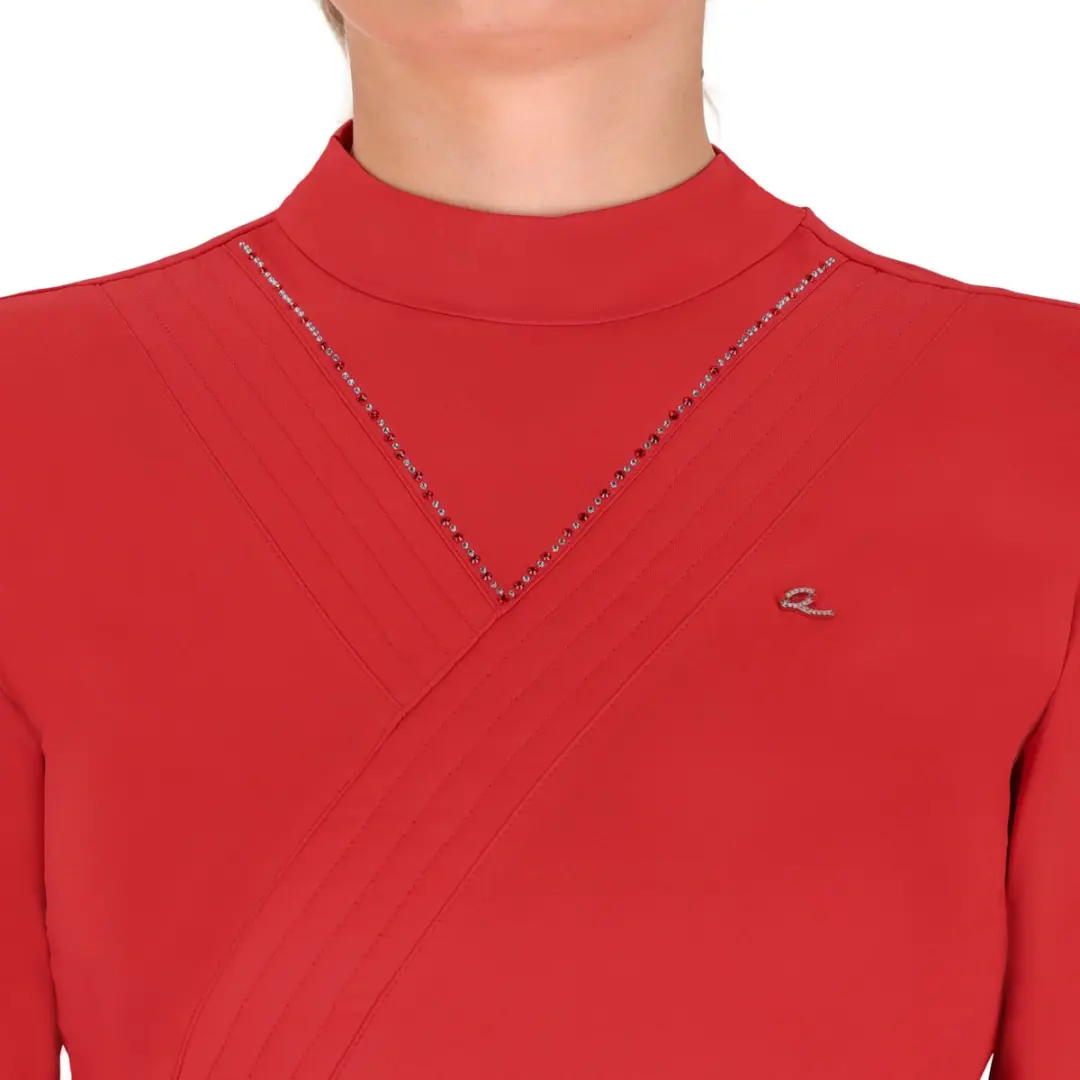 QHP Oakleigh Sportshirt Lange Mouwen - Rood - afbeelding 2 van 6